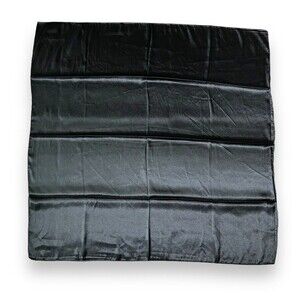 Plain Black Unisex Vintage Headscarf Tied 35” X 35” Scarve